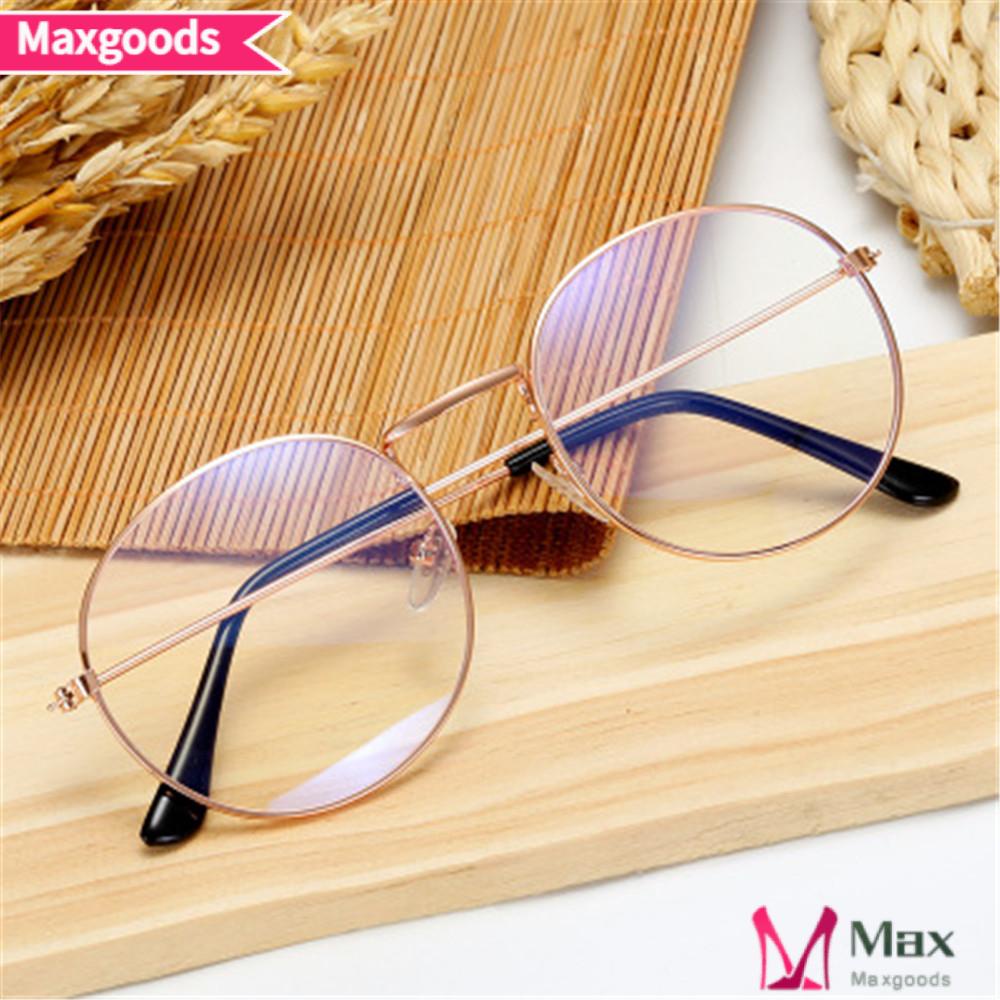 MAXG Kính Mát Gọng Kim Loại Tròn Siêu Nhẹ Cho Cả Nam Và Nữ