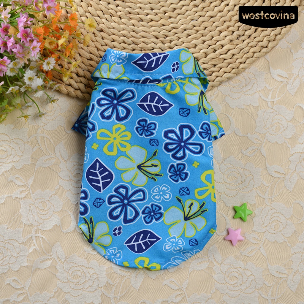 [COD]♞Áo Sơ Mi Thoáng Khí Phong Cách Hawaii Thời Trang Đi Biển Mùa Hè Cho Thú Cưng