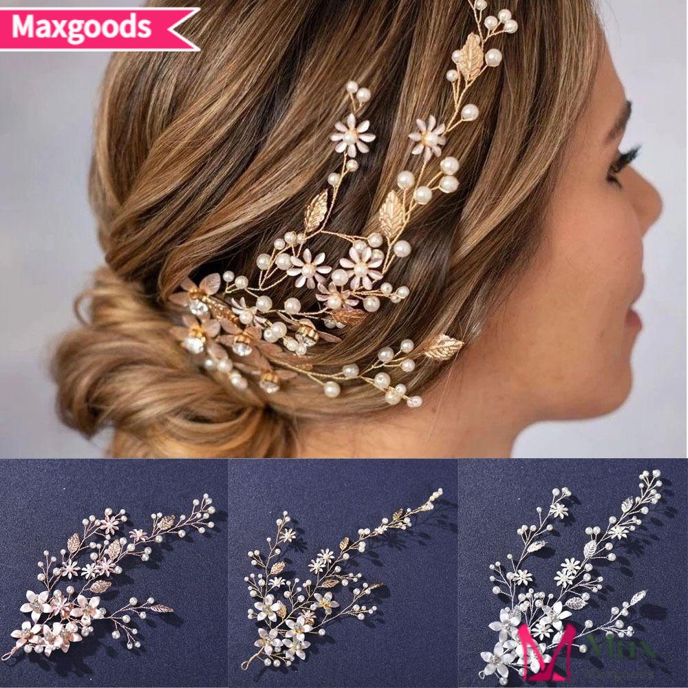 MAXG Vòng Hoa Cài Tóc Cho Cô Dâu