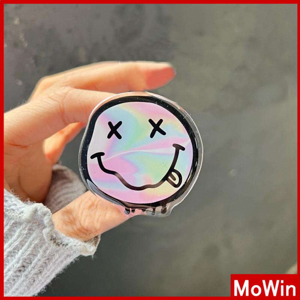 Ốp lưng Giá Đỡ Điện Thoại Giá Đỡ Tay Cầm Griptok Acrylic Trong Suốt Túi Khí Giá Đỡ Gấp Tương Thích Với iPhone Ốp Điện Thoại Đơn Giản Thoáng Mát Có Thể Thay Đổi Sáng Tạo Mặt Cười Gấu Dễ Thương