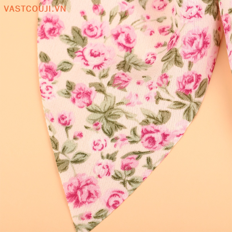 Kẹp Tóc Ruy Băng Thắt Nơ In Họa Tiết Hoa Xinh Xắn Cho Nữ