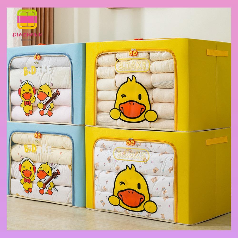 DIACHAVN Túi Đựng Chăn Mền Khung Thép Chống Ẩm / Thấm Nước Hình Vịt Dễ Thương