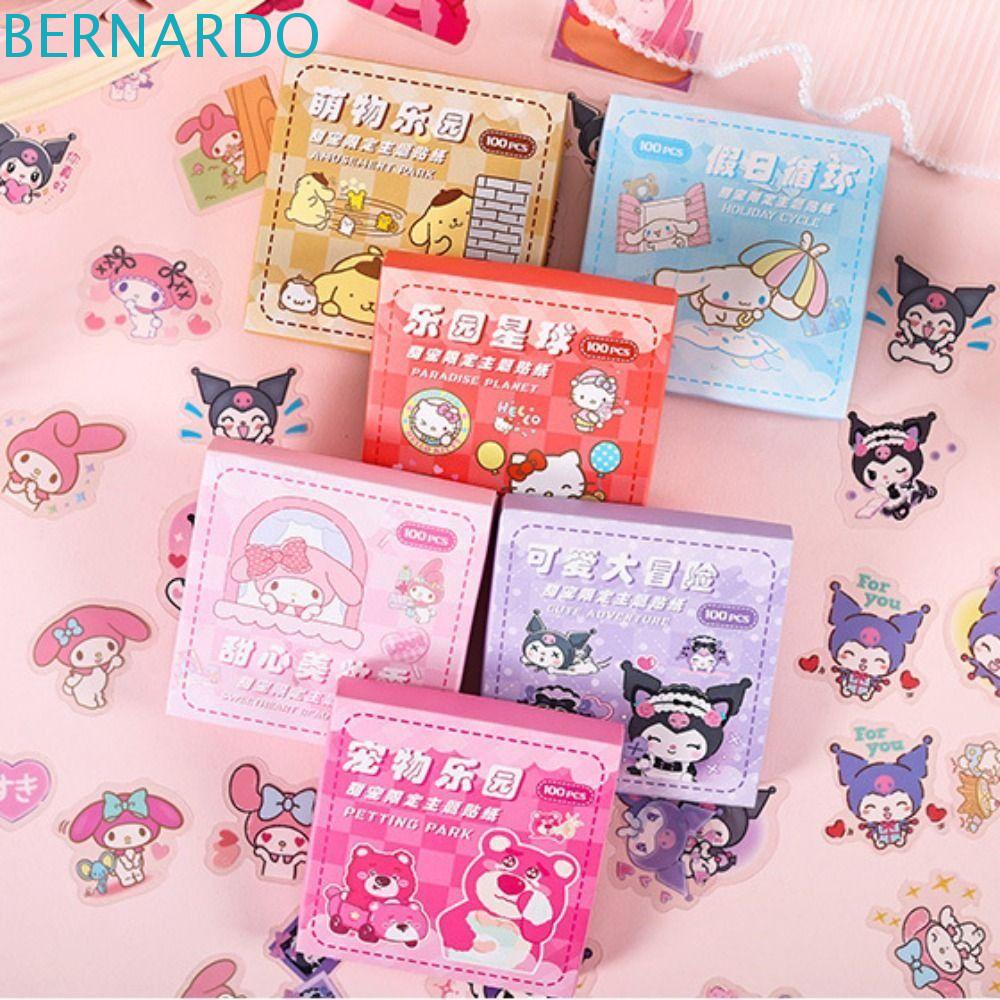 BERNARDO Nhãn Dán Trang Trí Hình Gấu / Dâu Tây / Melody Chống Thấm Nước