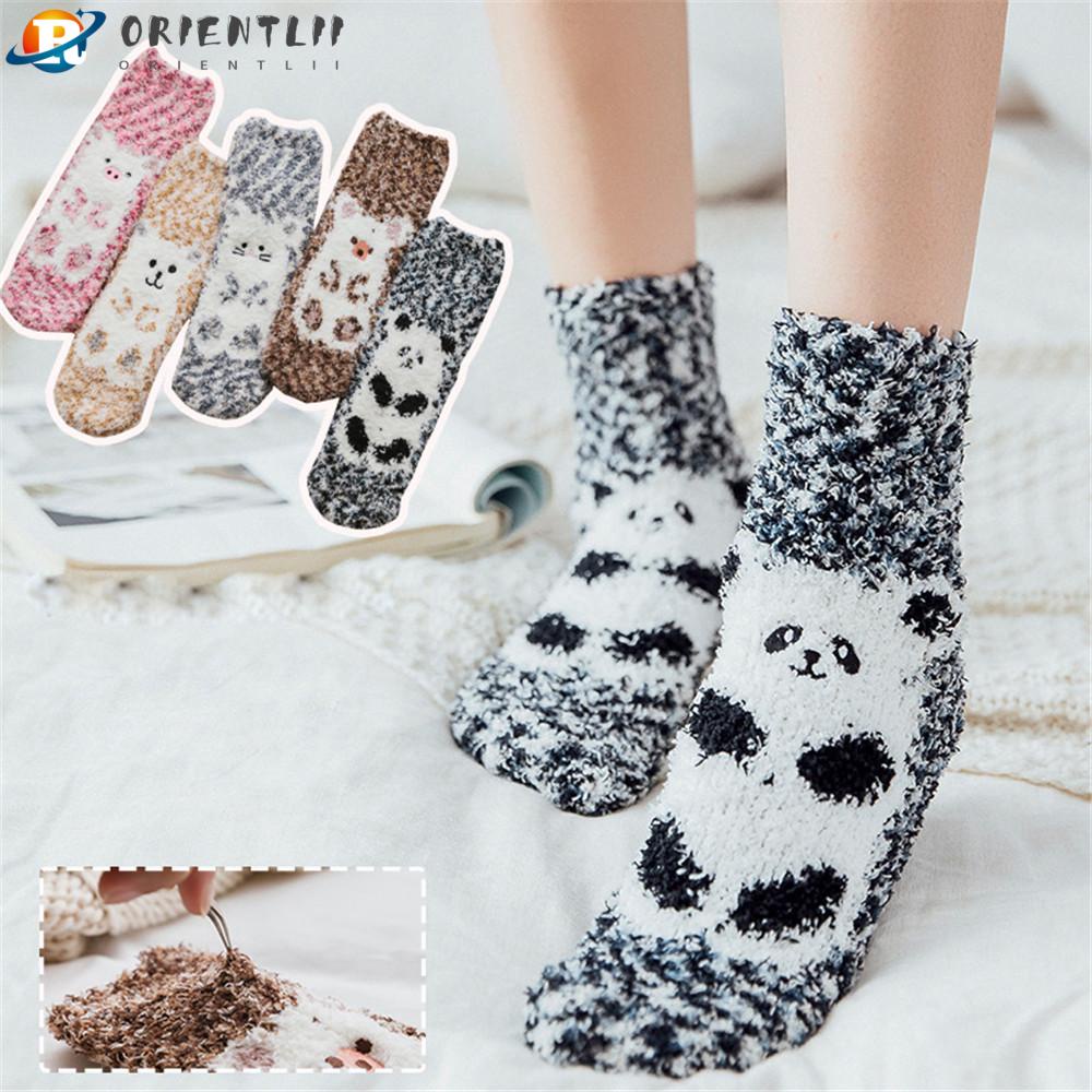 ORIENTLII Vớ Nhung San Hô Dày Mềm Mại Thời Trang Cho Nam Và Nữ