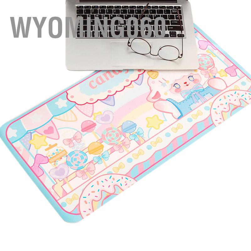 Wyoming060 Bàn Làm Việc Thảm Để Miếng Lót Chuột Hoạt Hình Dễ Thương Chống Trơn Trượt Nước Da Nhân Tạo Mềm Mại Bảo Vệ