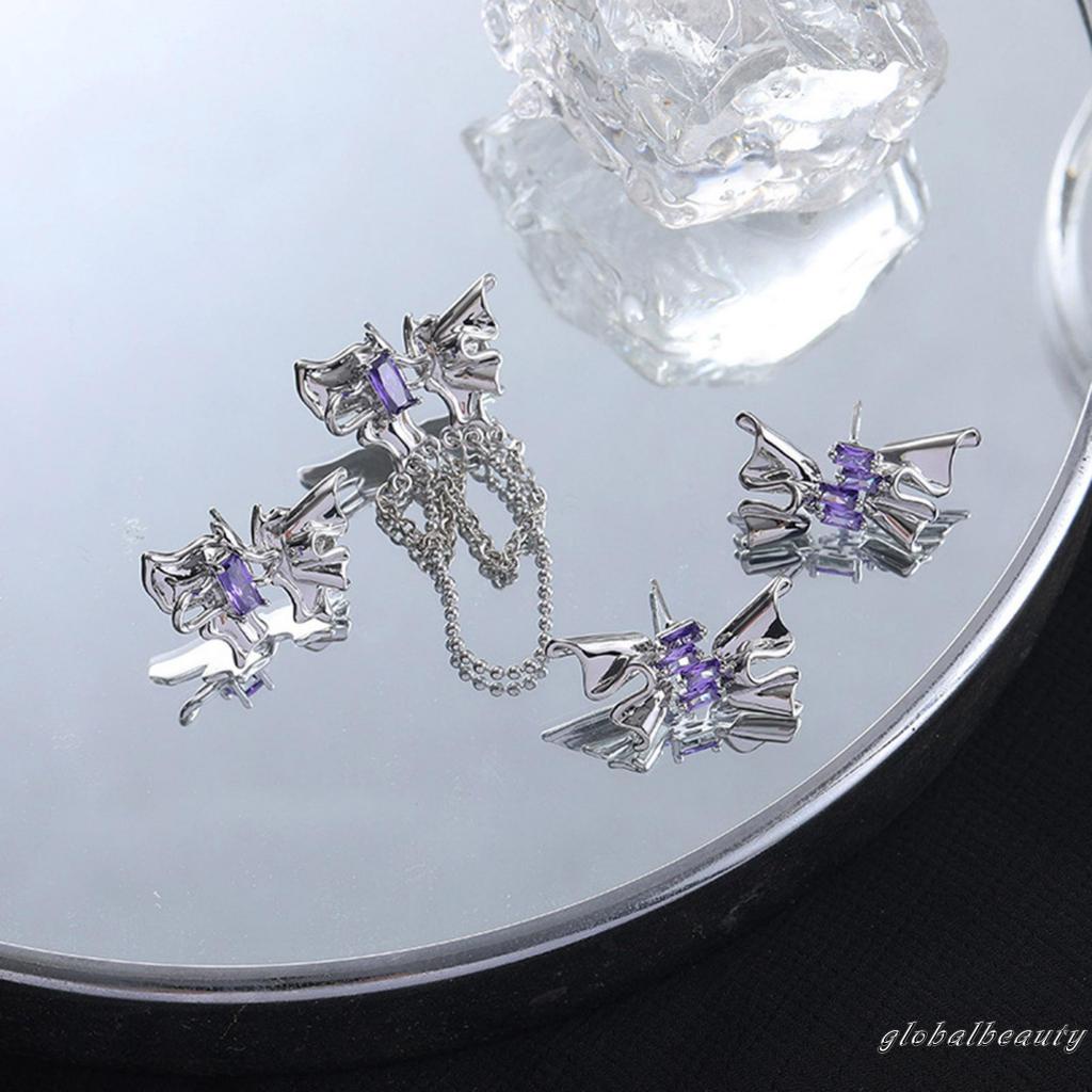 Bông Tai Kiểu Tua Rua Không Đối Xứng Dễ Thương Cho Nữ