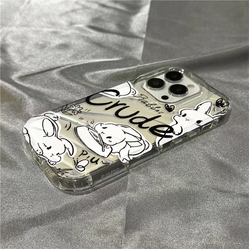 Ốp Điện Thoại Mềm Trong Suốt Họa Tiết Thỏ Dễ Thương Cho iPhone14promax8 / 11 Xr sins1312 / plus7 /