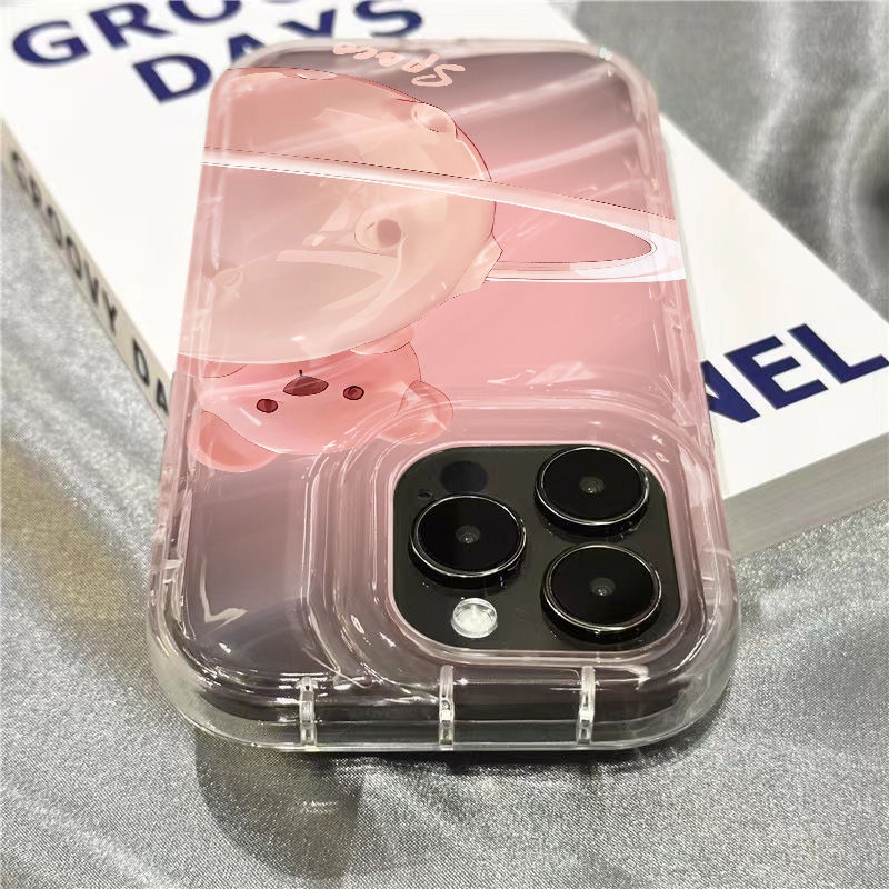 Ốp Điện Thoại Mềm Trong Suốt Hình Gấu Và Hành Tinh Cho iPhone14promax 1312 / 11 7 / 8plus xr / sins 99VN