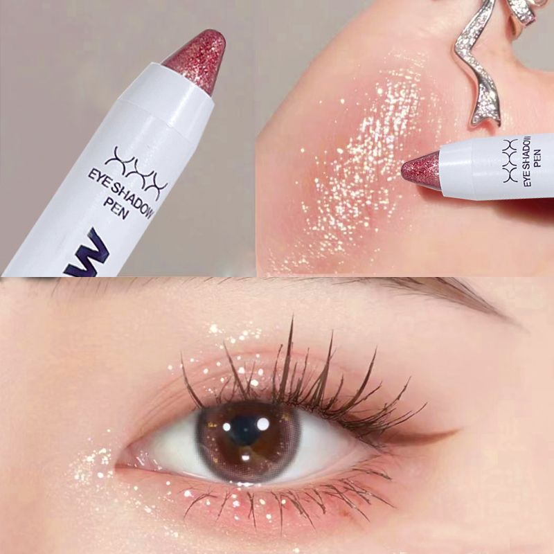 Bút Lông Mi Tơ Tằm Ánh Nhũ Lấp Lánh Làm Sáng Viền Da Mắt Cho Học Sinh