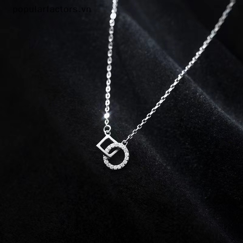 Vòng cổ Mặt Vuông / Tròn Phong Cách Thời Trang Cho Nữ