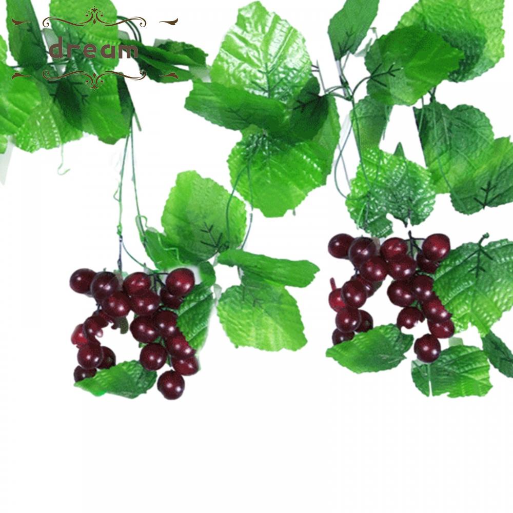 【DREAMLIFE】Grape Vines Plastic Simulation Fruits 4 Pieces Artificial Artificial Vines