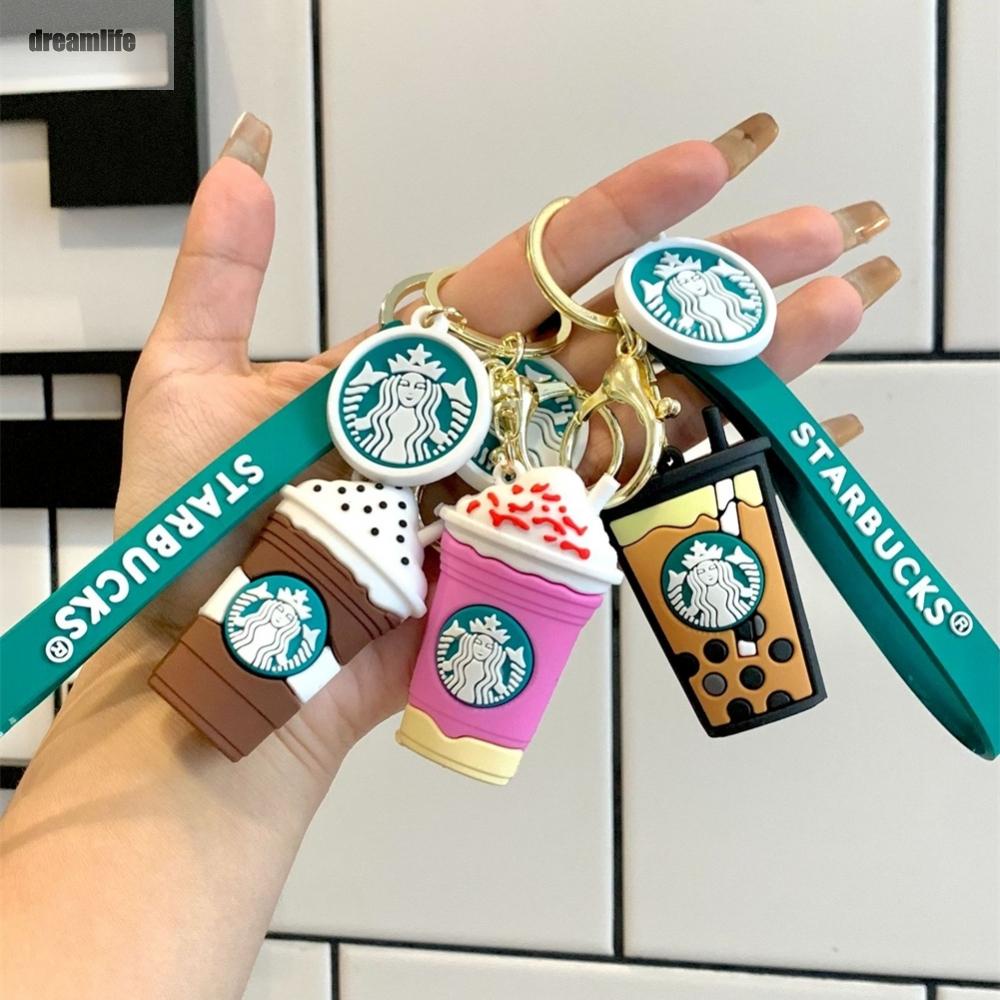 Starbucks Móc Khóa Hình Ly Cà Phê Hoạt Hình Xinh Xắn