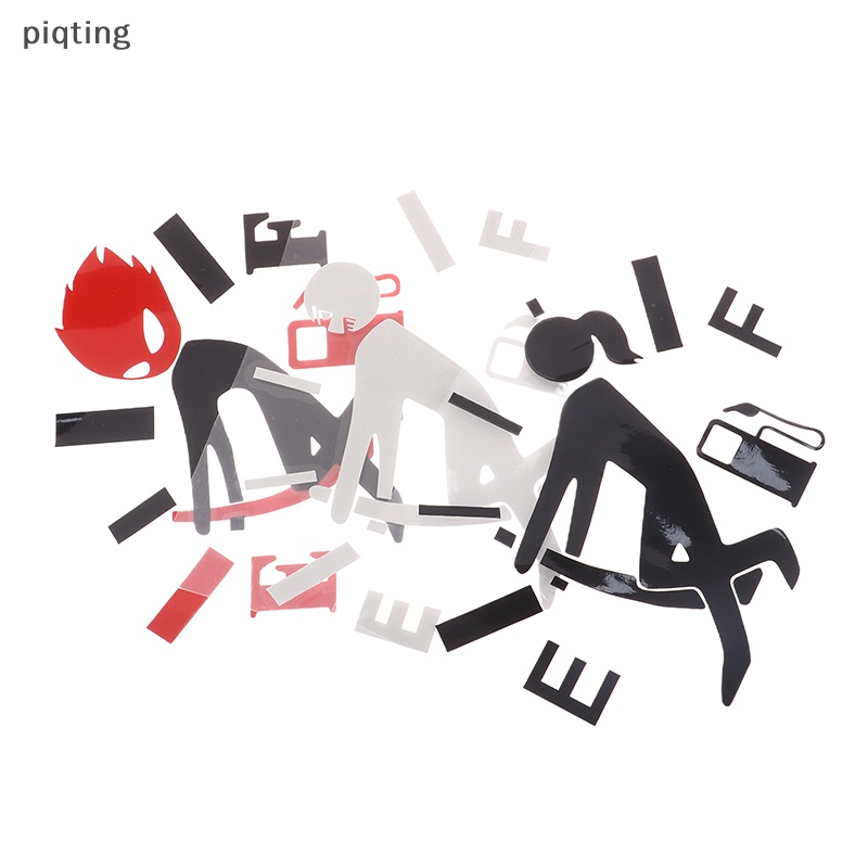 Piqt Nhãn Dán Trang Trí Xe Hơi Bằng ABS Hình Đồng Hồ Đo Nhiên Liệu Vui Nhộn Phong Cách Mới