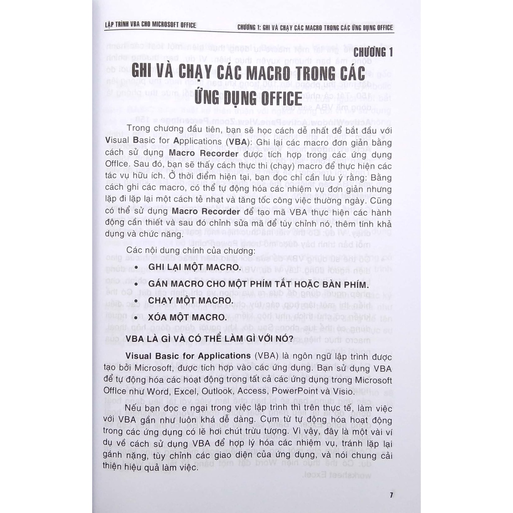 Sách Lập Trình VBA Cho Microsoft Office