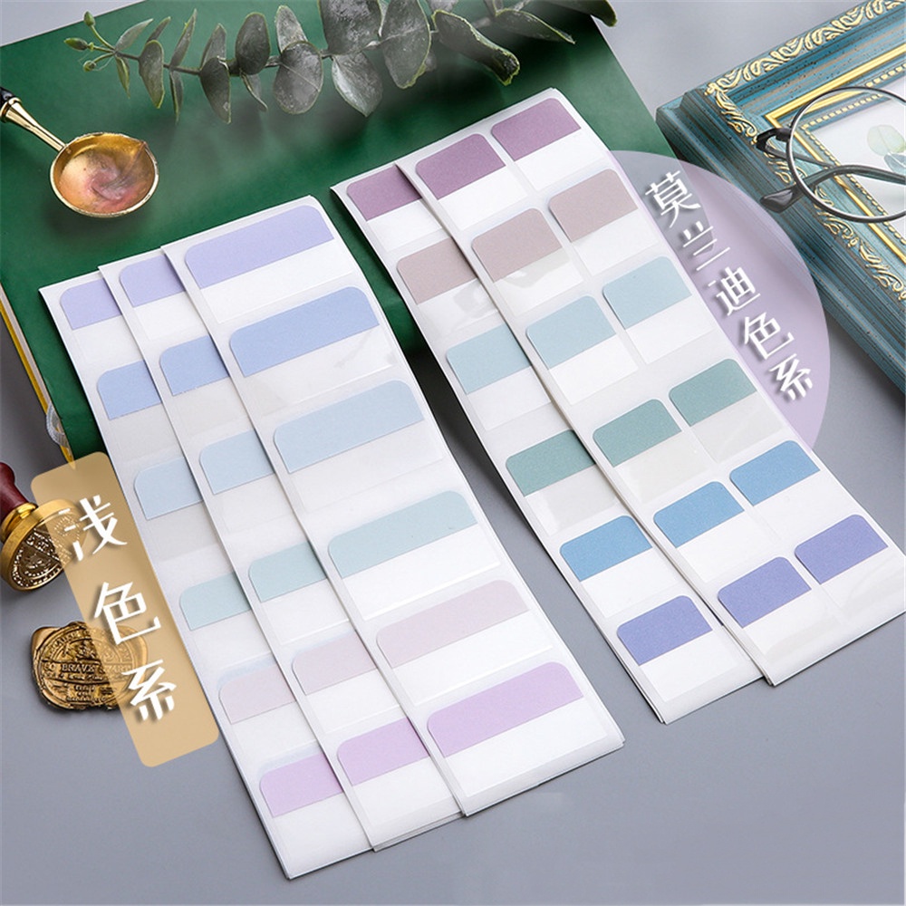 Set 10 Tấm Nhãn Dán Tự Dính Nhiều Màu Sắc Dùng Trang Trí Nhật Ký Agenda Planer