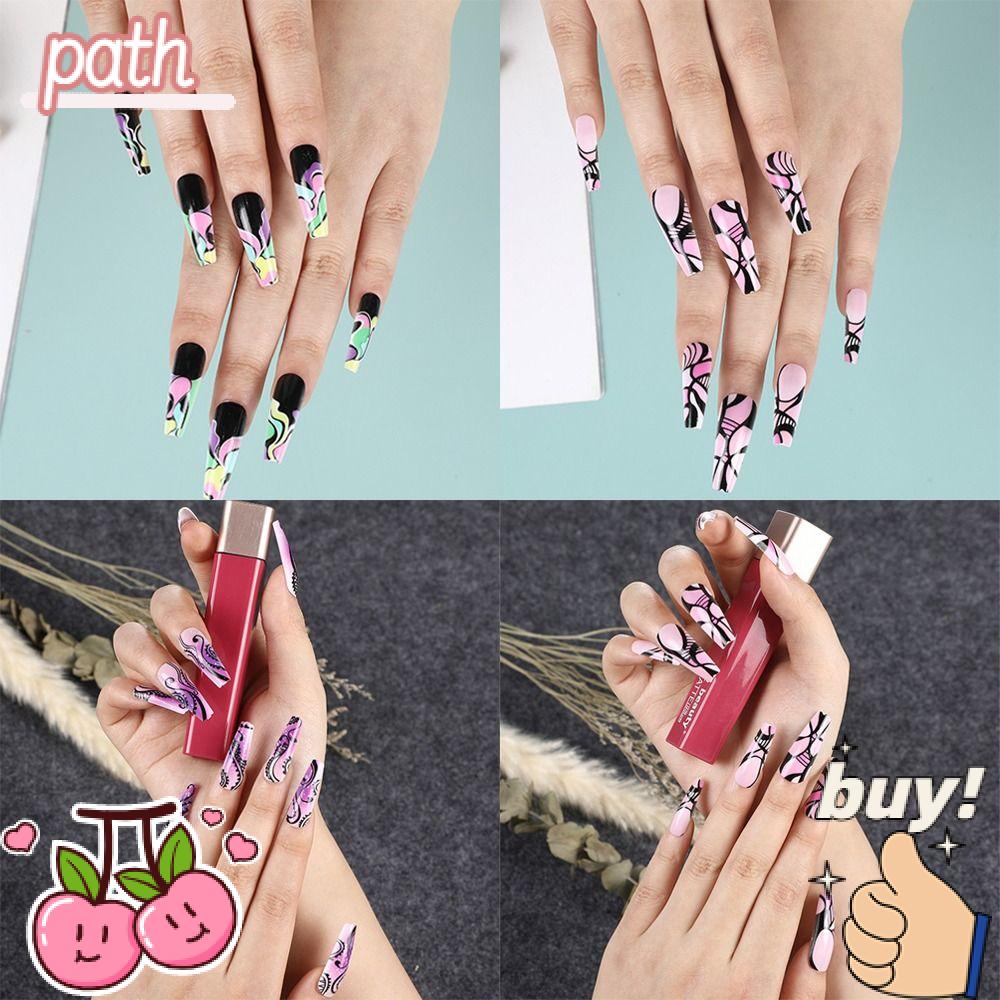 PATH Bộ 24 Móng Tay Giả Che Phủ Toàn Diện Dành Cho Múa Ba Lê