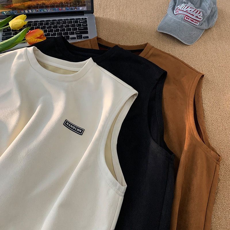 Áo Thun Không Tay Phong Cách Retro Thời Trang Cho Nam