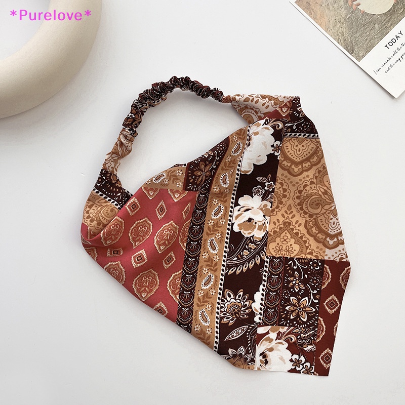 Băng Đô Cài Tóc Co Giãn In Họa Tiết Hoa Phong Cách Bohemian Thời Trang Cho Nữ Mới