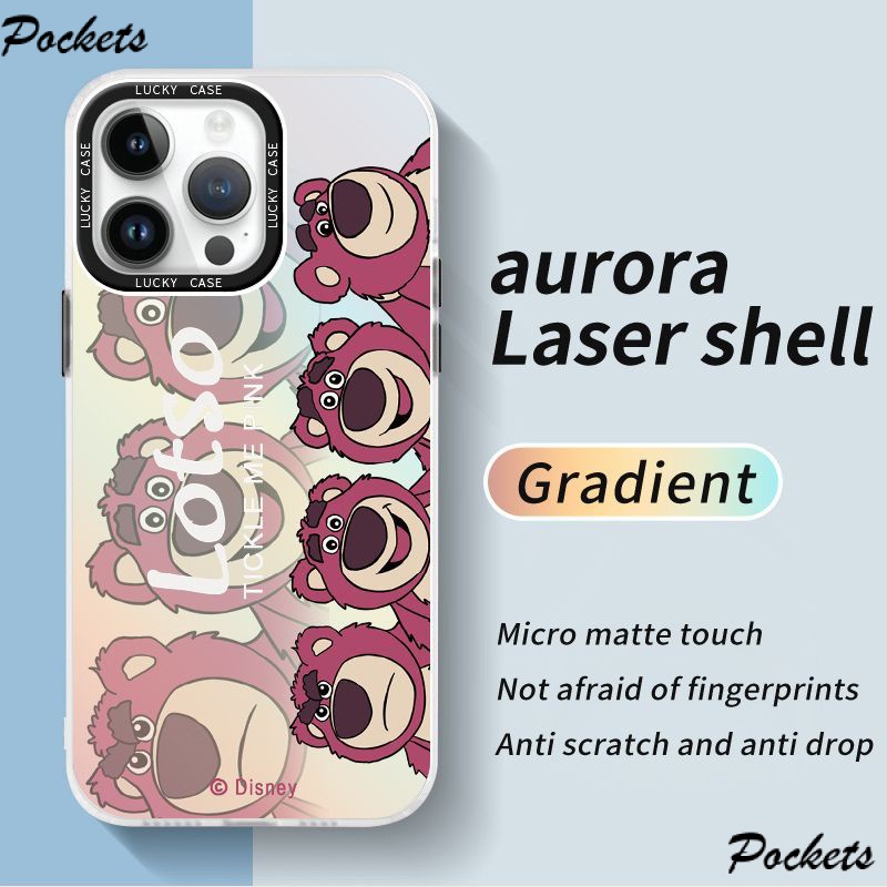 Ốp Điện Thoại Màu Laser Họa Tiết Chú Gấu / Dâu Tây Dễ Thương Cho Iphonexr128Plus 5TIJ 1314