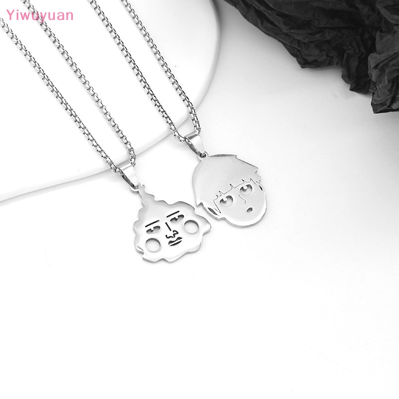 Vòng cổ Thép Titan Mặt Hình Mob Psycho 100 Dễ Thương Cho Cặp Đôi