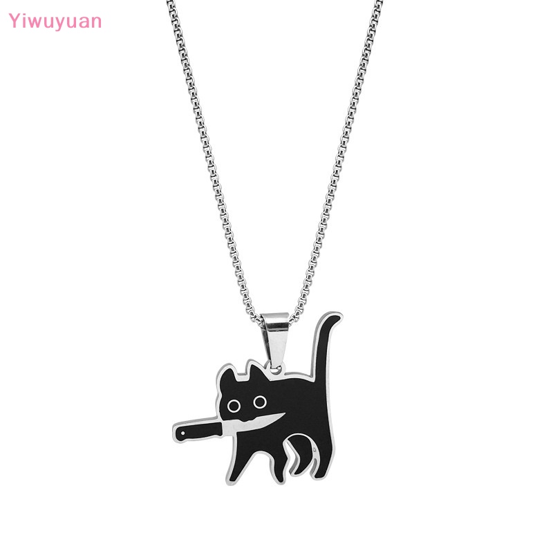 < Yiwuyuan > Vòng cổ Mặt Hình Mèo Pochita Phong Cách Punk Dễ Thương Làm Quà Tặng Cho Nam Và Nữ