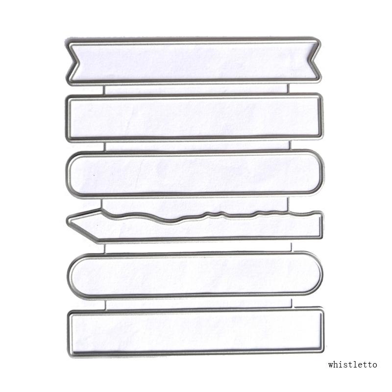 Khuôn Cắt Giấy Làm Từ Kim Loại Hình Chữ Nhật Trang Trí Scrapbook