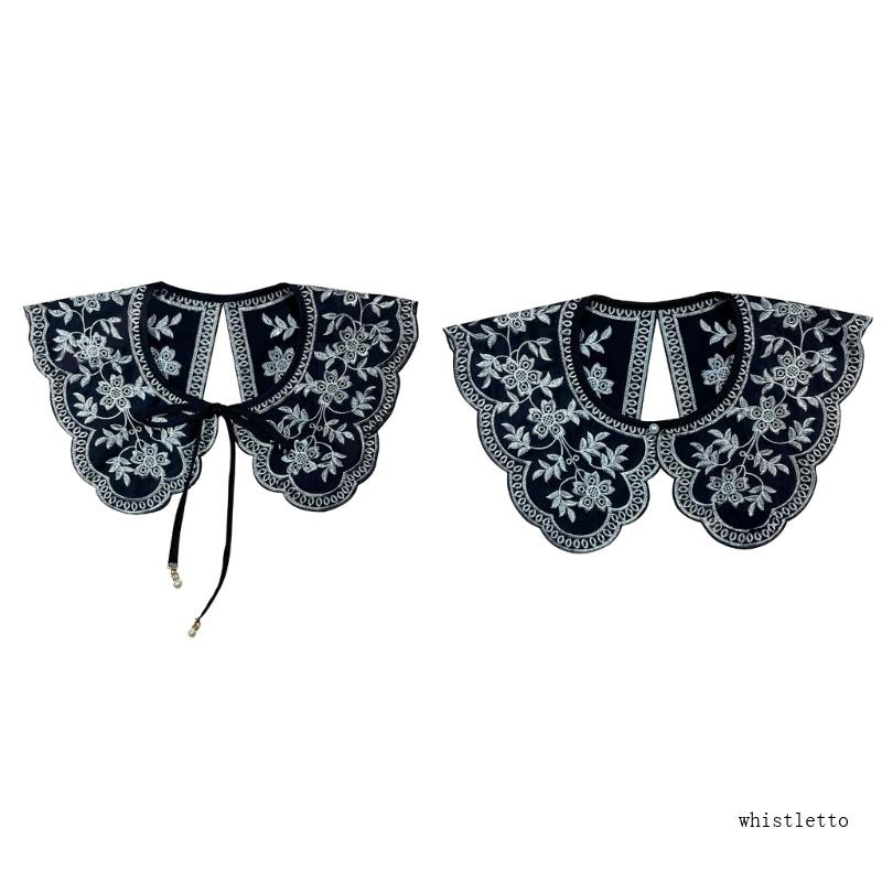 Cổ Áo Rời Phối Ren Họa Tiết Thêu Thời Trang Cho Nữ