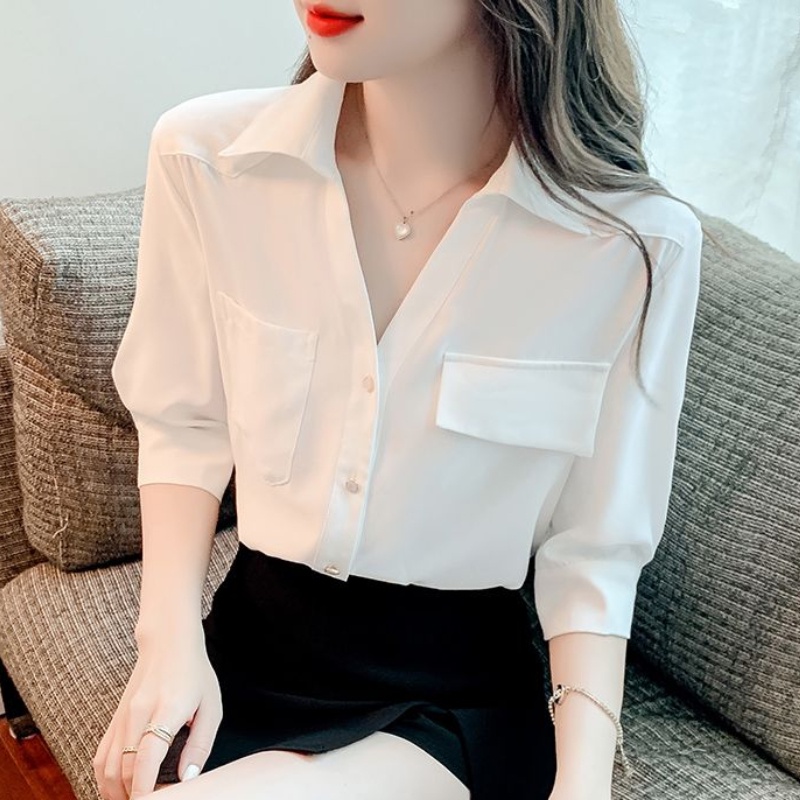 Áo Sơ Mi Dáng Rộng Thời Trang Mùa Hè Hàn Quốc 2023 Dành Cho Nữ