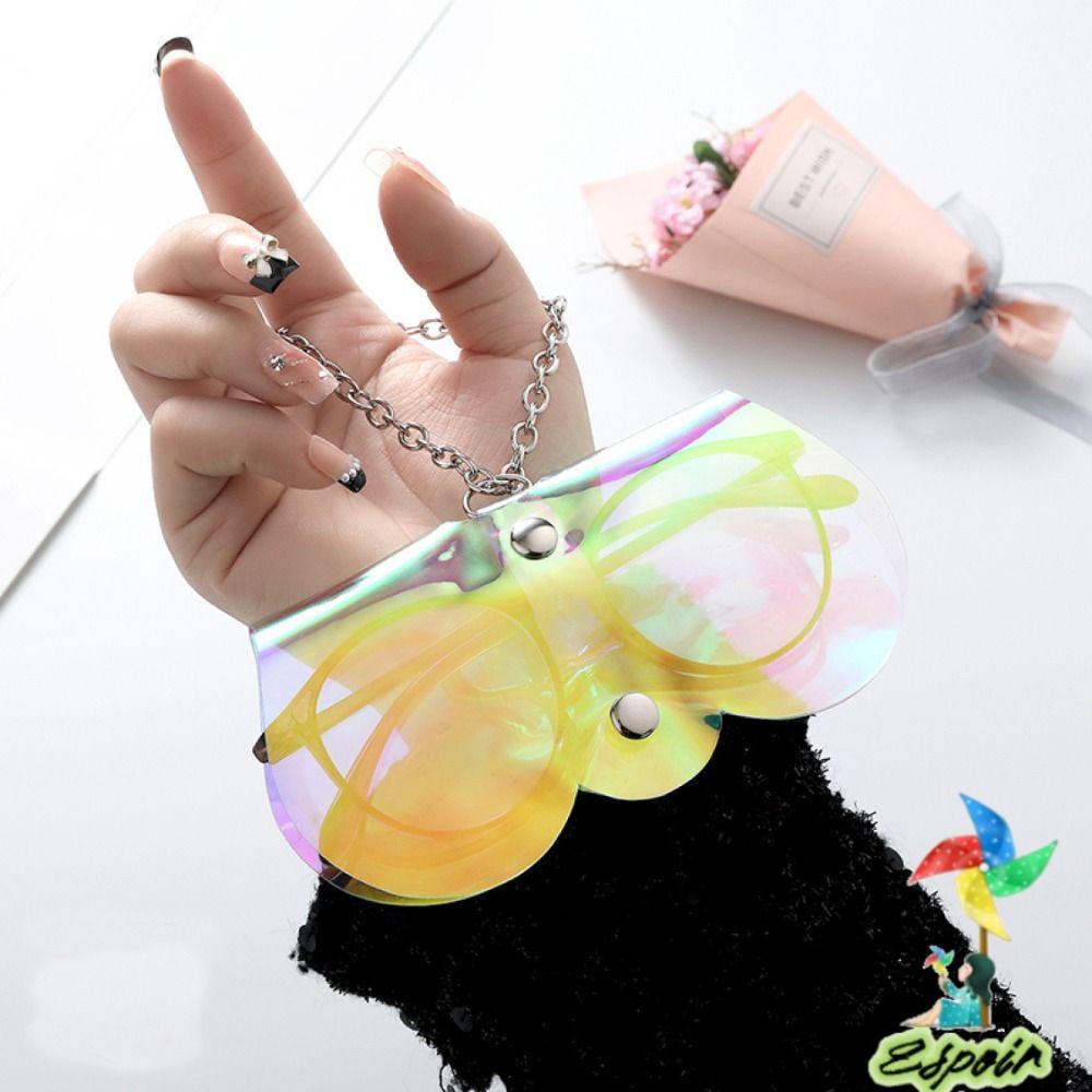 Túi Đựng Mắt Kính Bằng Nhựa Trong Suốt Kèm Dây Đeo Sợi Xích Tiện Dụng Mang Theo Du Lịch