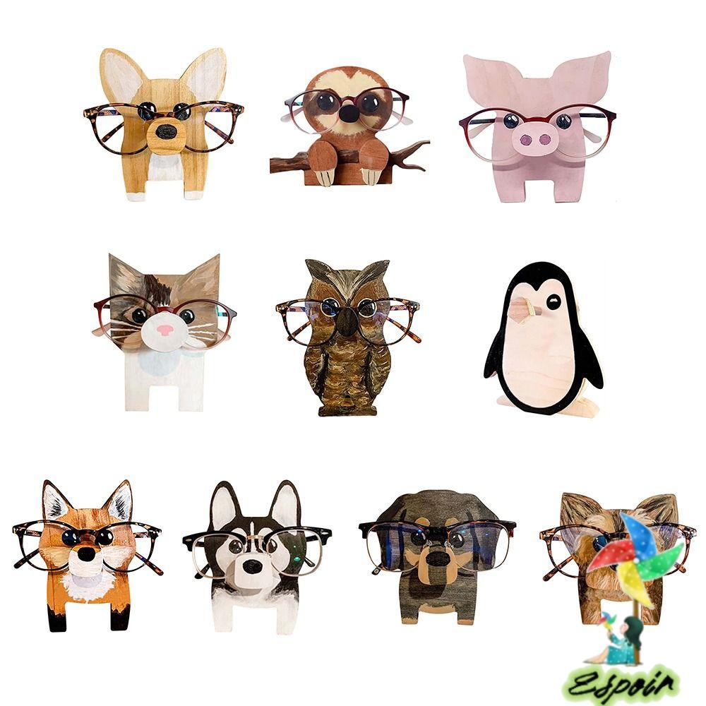 ESPO Giá Đỡ Trưng Bày Mắt Kính Bằng Gỗ Hình Động Vật Độc Đáo