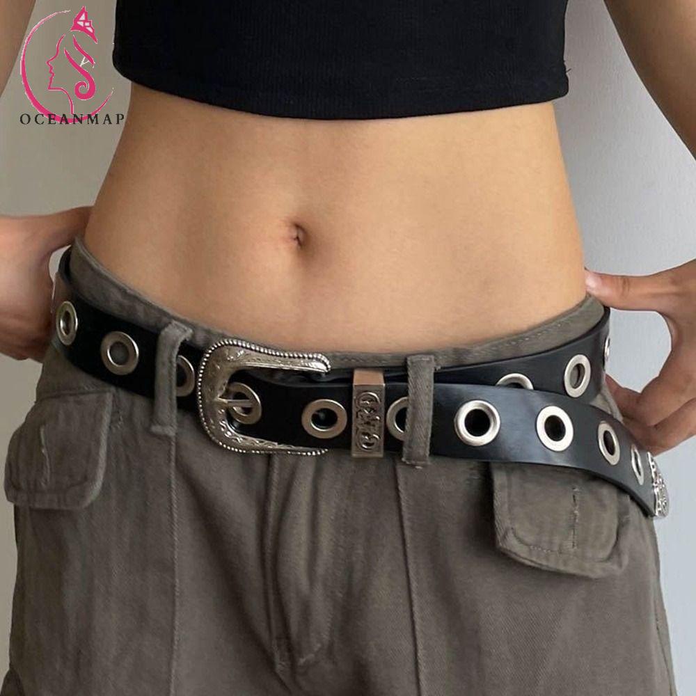 Thắt Lưng Da PU Khóa Kim Loại Thời Trang Cho Nam Nữ