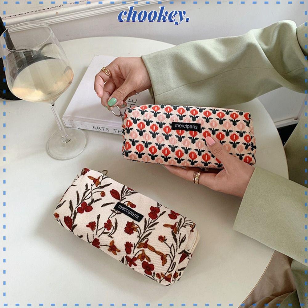 CHOOKEY Túi Đựng Bút Chì Cỡ Lớn Thiết Kế Sáng Tạo Phong Cách Retro