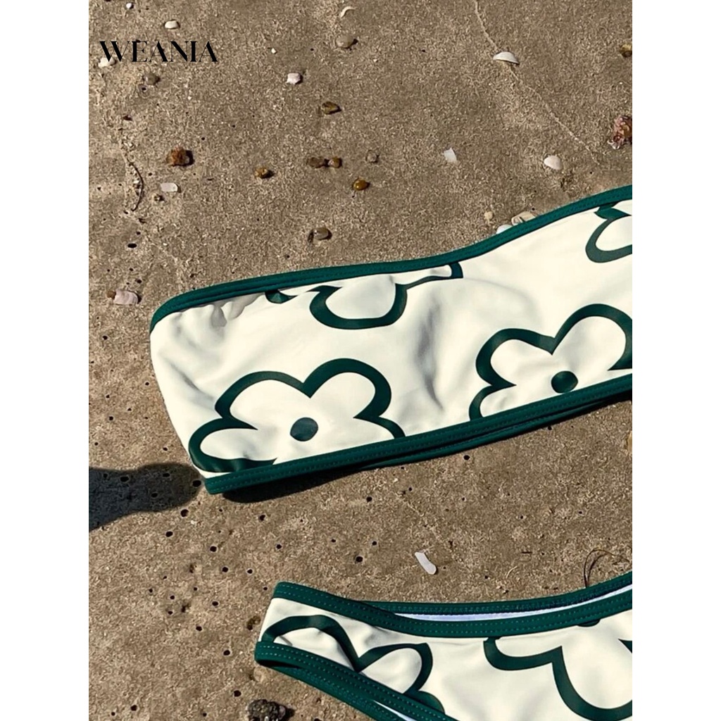 Bộ Đồ Bơi Hai Mảnh Hở Vai Phong Cách Instagram Gợi Cảm Cho Nữ