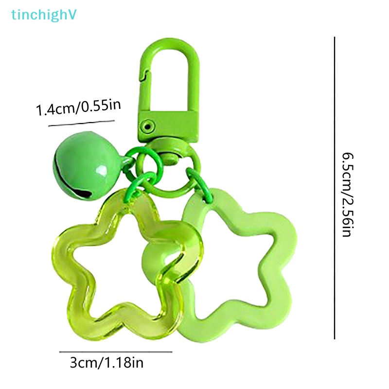 [TinchighV] Móc Khóa Acrylic Hình Chuông Ngôi Sao Năm Cánh Phụ Kiện Tai Nghe Quyến Rũ Sáng Tạo Làm Quà Tình Bạn Cho Bạn Nữ [