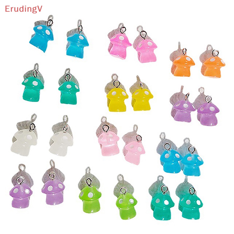 [ErudingV] Mặt Dây Chuyền Hình Nấm Bằng Resin Phát Sáng DIY Dễ Thương Ch