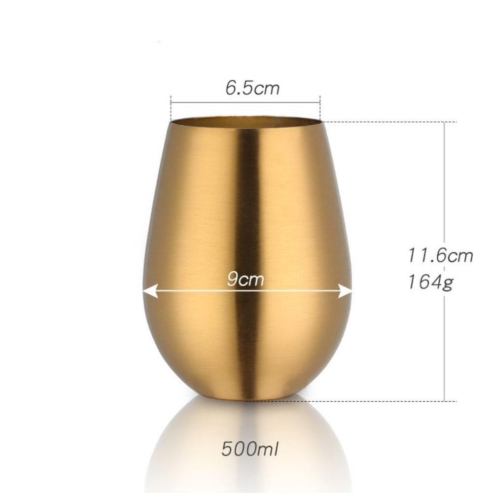 SUYO Cốc Uống Bia / Nước Ép Bằng Thép Không Gỉ Màu Vàng Hồng 500ml