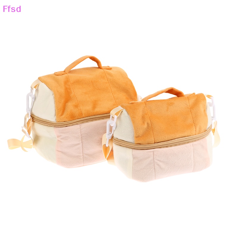 Túi Đeo Chéo Đựng Mỹ Phẩm Hình Bánh Mì Bằng Vải Bông Dễ Thương Dành Cho Bạn Nữ