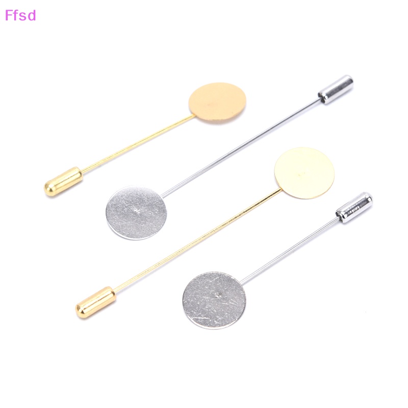 {Ffsd} Set 10 Ghim Cài Áo Nền Trơn Hình Khay Để Trang Sức DIY