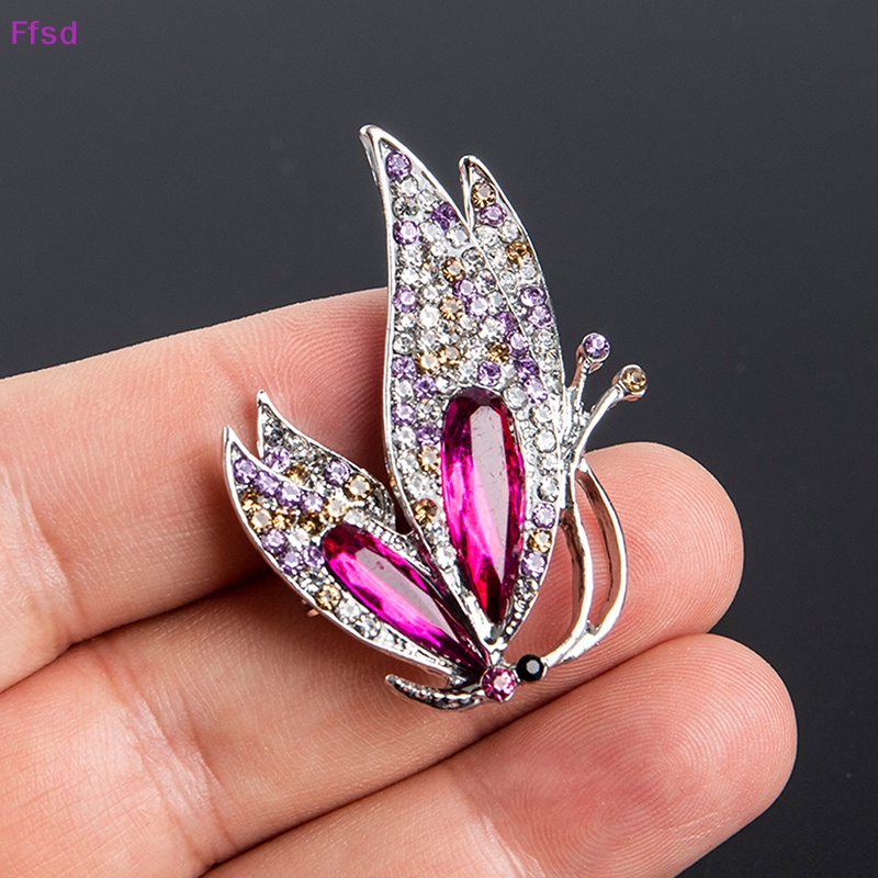 {Ffsd} Ghim Cài Áo Bằng Hợp Kim Đính Pha Lê Thanh Lịch Thời Trang Hàn Quốc Làm Quà Tặng Cho Nữ *