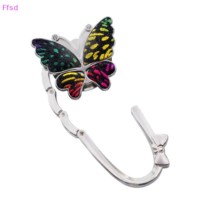 {Ffsd} Móc Treo Túi Xách Hình Bướm Nhiều Màu Sắc Nhỏ Gọn Có Thể Gập Lại Trang Trí Bàn Làm Việc Cho Học Sinh * Bán