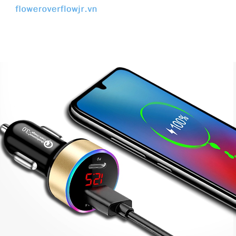 Tẩu Sạc Điện Thoại Hai Cổng USB 4.8A Bằng Kim Loại Dùng Trong Xe Hơi