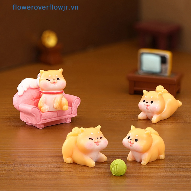 Mô Hình Chú Chó Mini Dễ Thương Dùng Trang Trí DIY