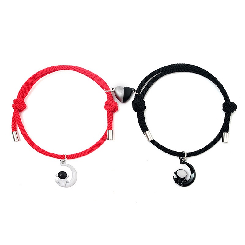 Ygt Set 2 Vòng Tay Mặt Hình Phi Hành Gia Có Từ Tính Thời Trang Cho Cặp Đôi