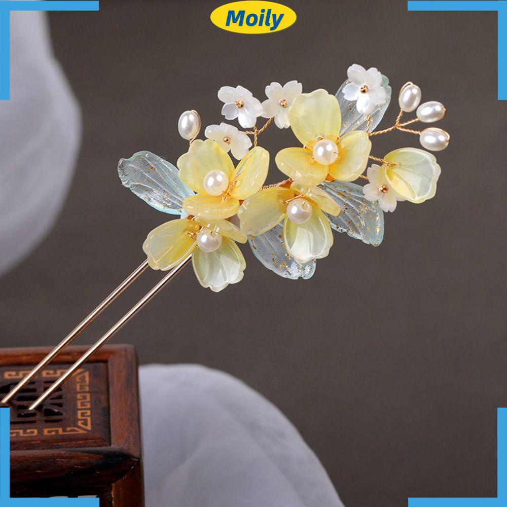 MOILYVN Trâm Cài Tóc Hình Hoa Đính Đá Xinh Xắn Cho Nữ