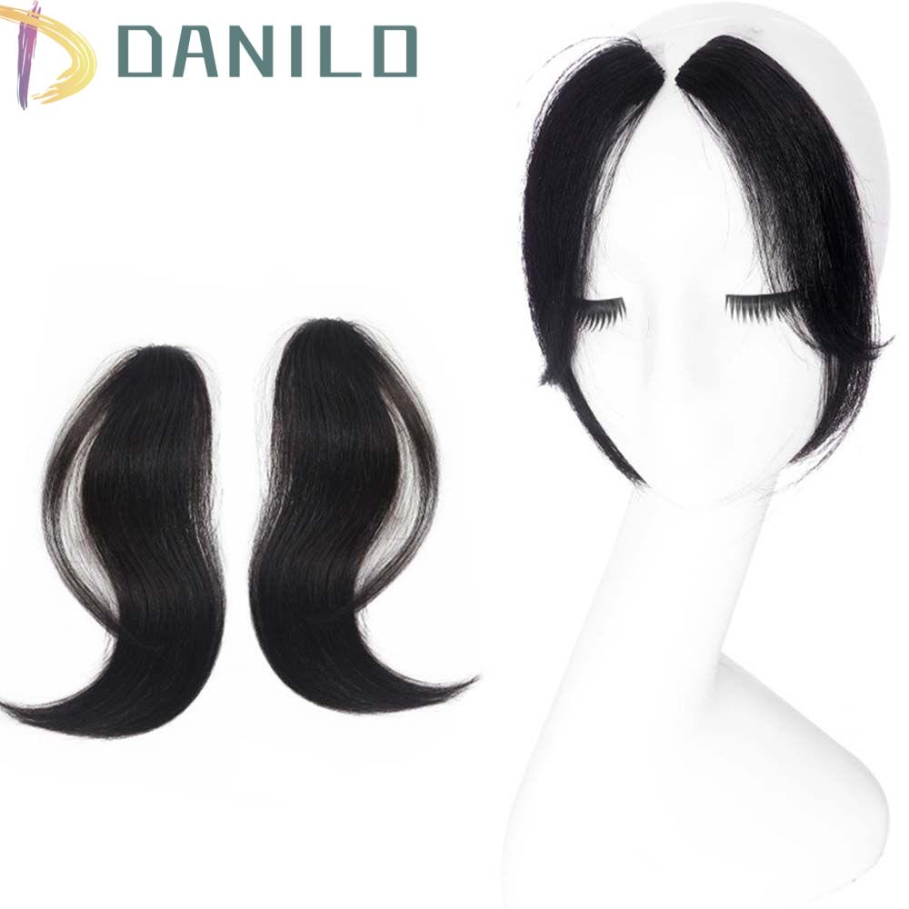 DANILO Tóc Mái Giả Bằng Sợi Tổng Hợp Màu Đen / Nâu Thời Trang Cho Nữ