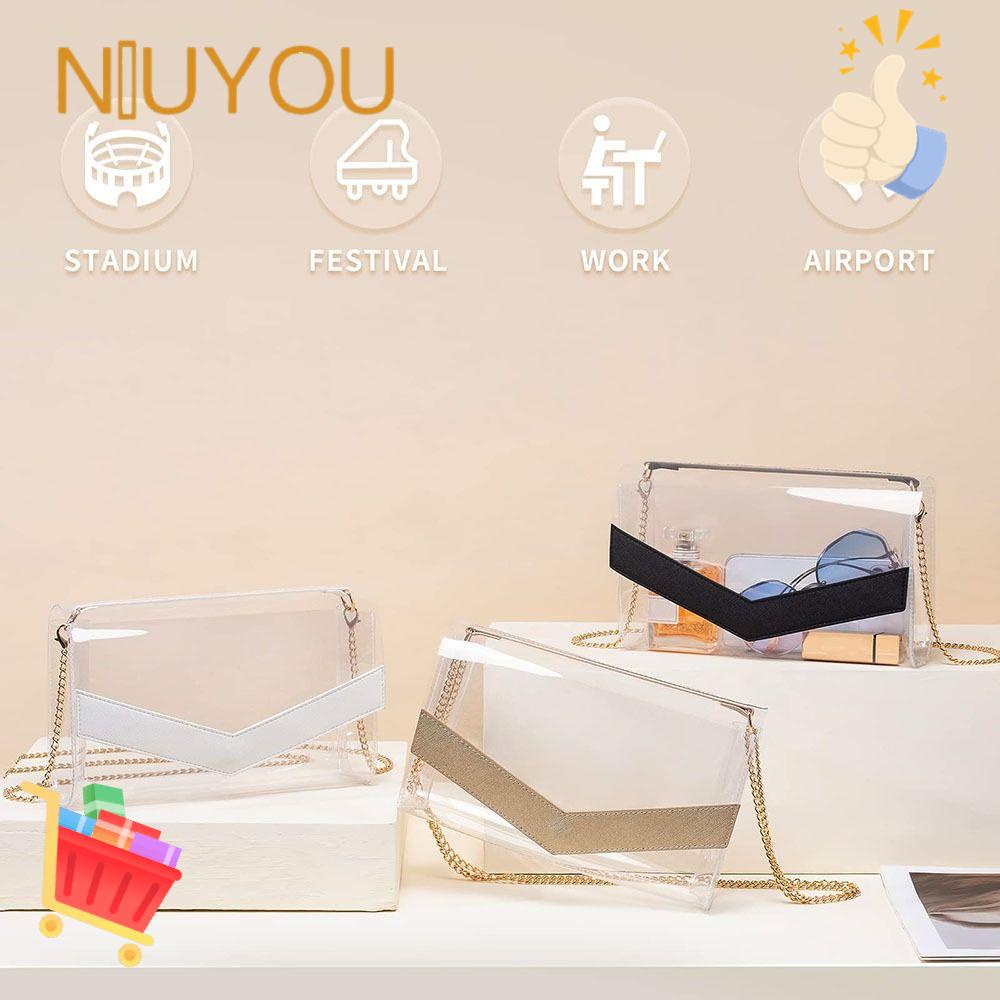 NIUYOU Túi Đeo Chéo Trong Suốt Thời Trang Cá Tính