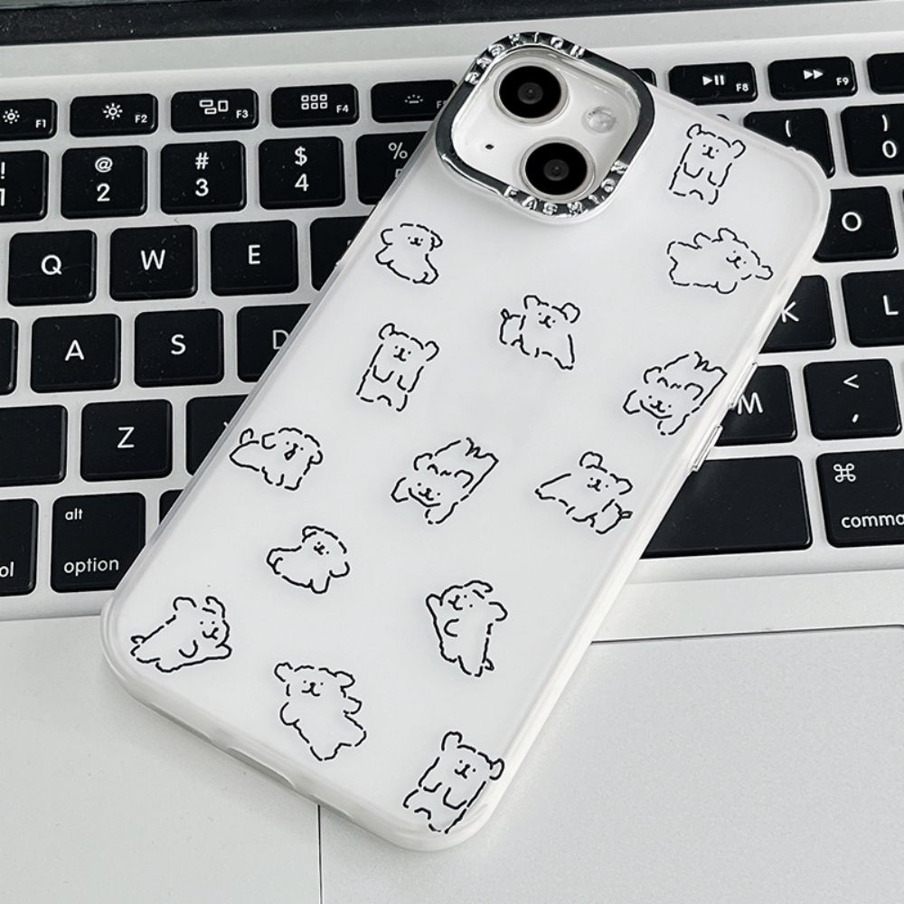 Ốp Điện Thoại TPU Dẻo Mạ Điện In Hình Chú Chó Đáng Yêu Thời Trang Cho iPhone 14 13 12 11 Pro Max X XR 8 7 Plus