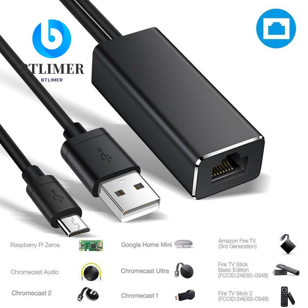 BTLIMER Bộ Chuyển Đổi Mạng Ethernet Gia Đình Phích Cắm Rộng Và Chơi Game Micro USB