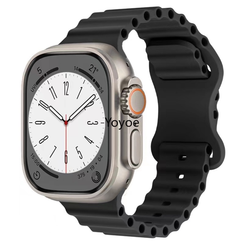 Dây Đeo Bằng Silicone 49mm / 45mm / 44mm / 42mm 41mm / 40mm / 38mm Cho iWatch Ultra Series 8 7 6 5 4 SE 3
