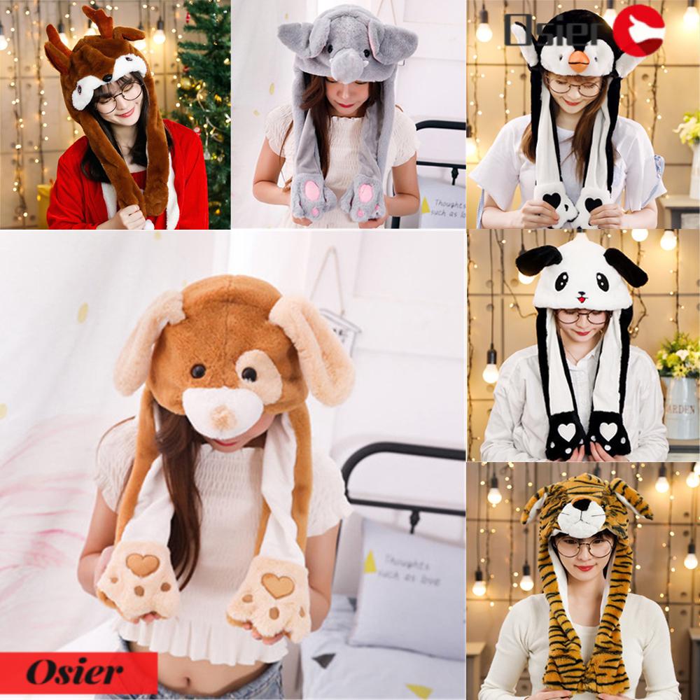 OSIER1 Mũ Tai Thỏ Dễ Thương Có Thể Chuyển Động